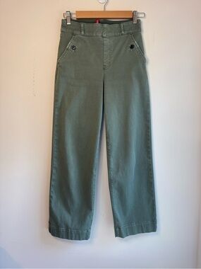 SPANX Olive Green Straight-Leg Chinos